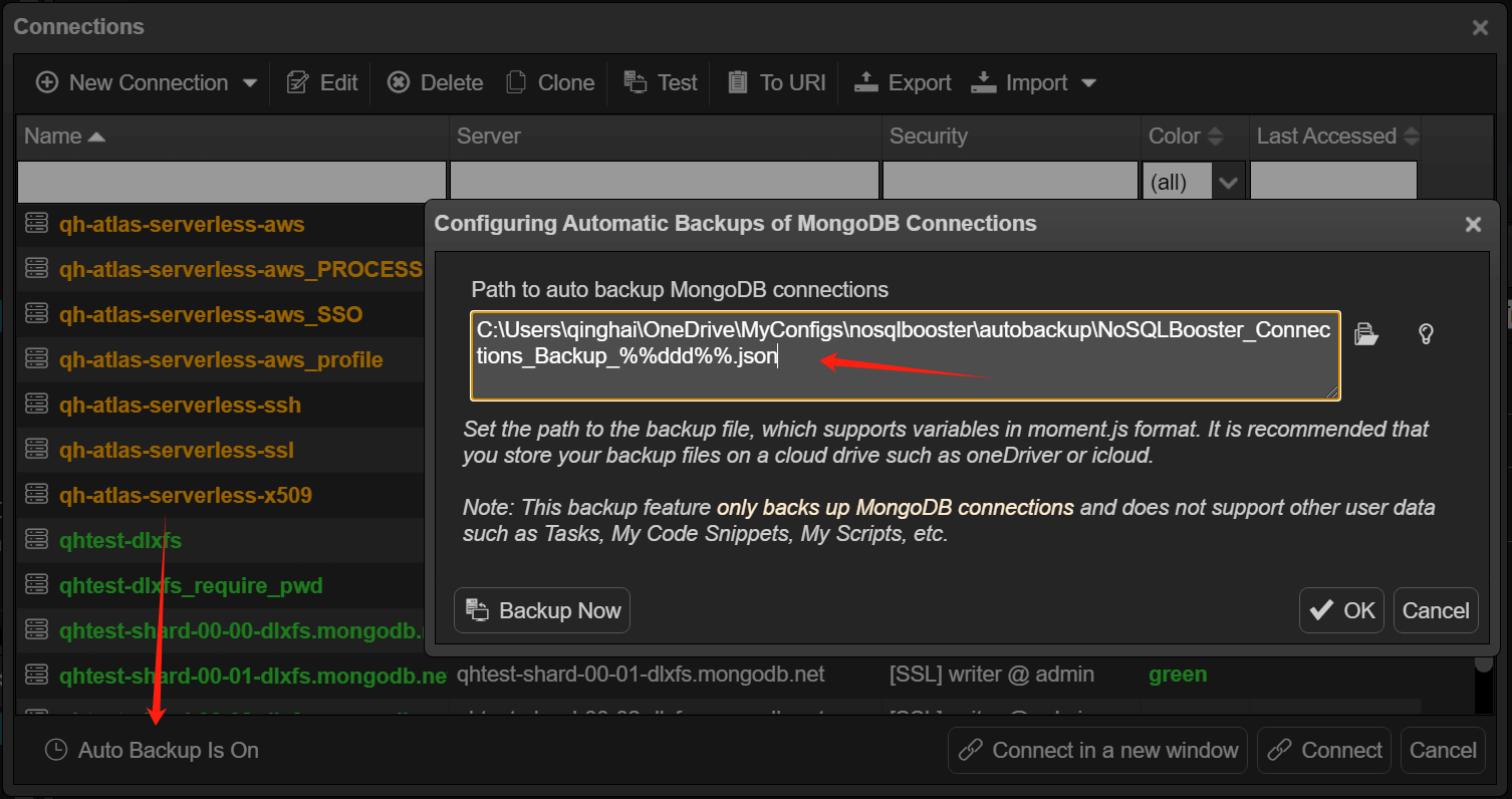 Backup Connections