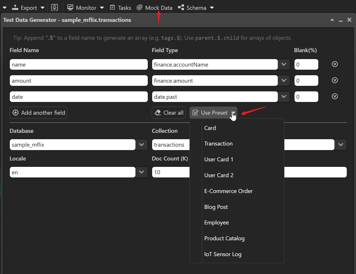 Mock Data Generator