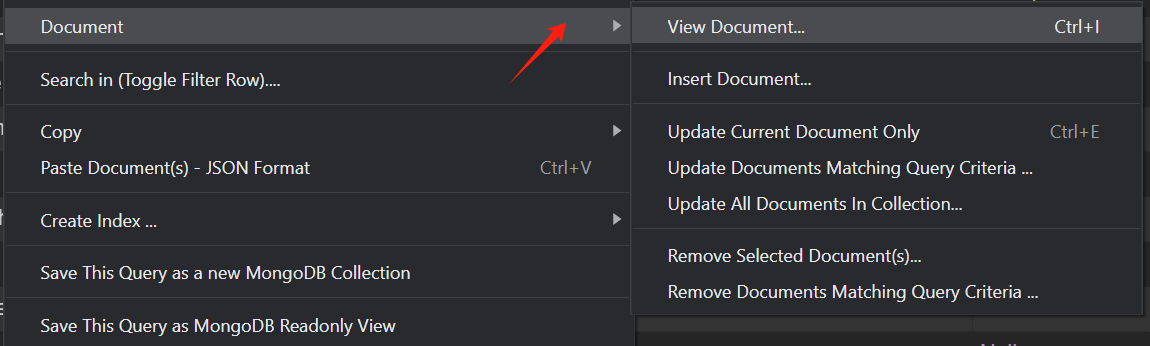 Document Right-click Menu
